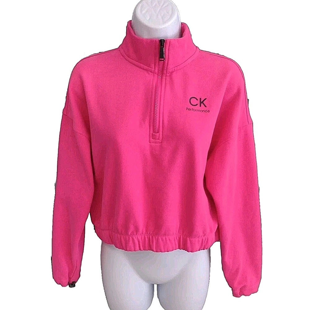 Calvin Klein Pink Quarter-Zip Sweatshirt